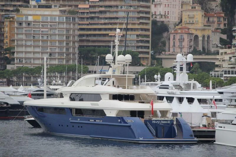 boats in a harbor aboard MARY-JEAN II Yacht for Sale