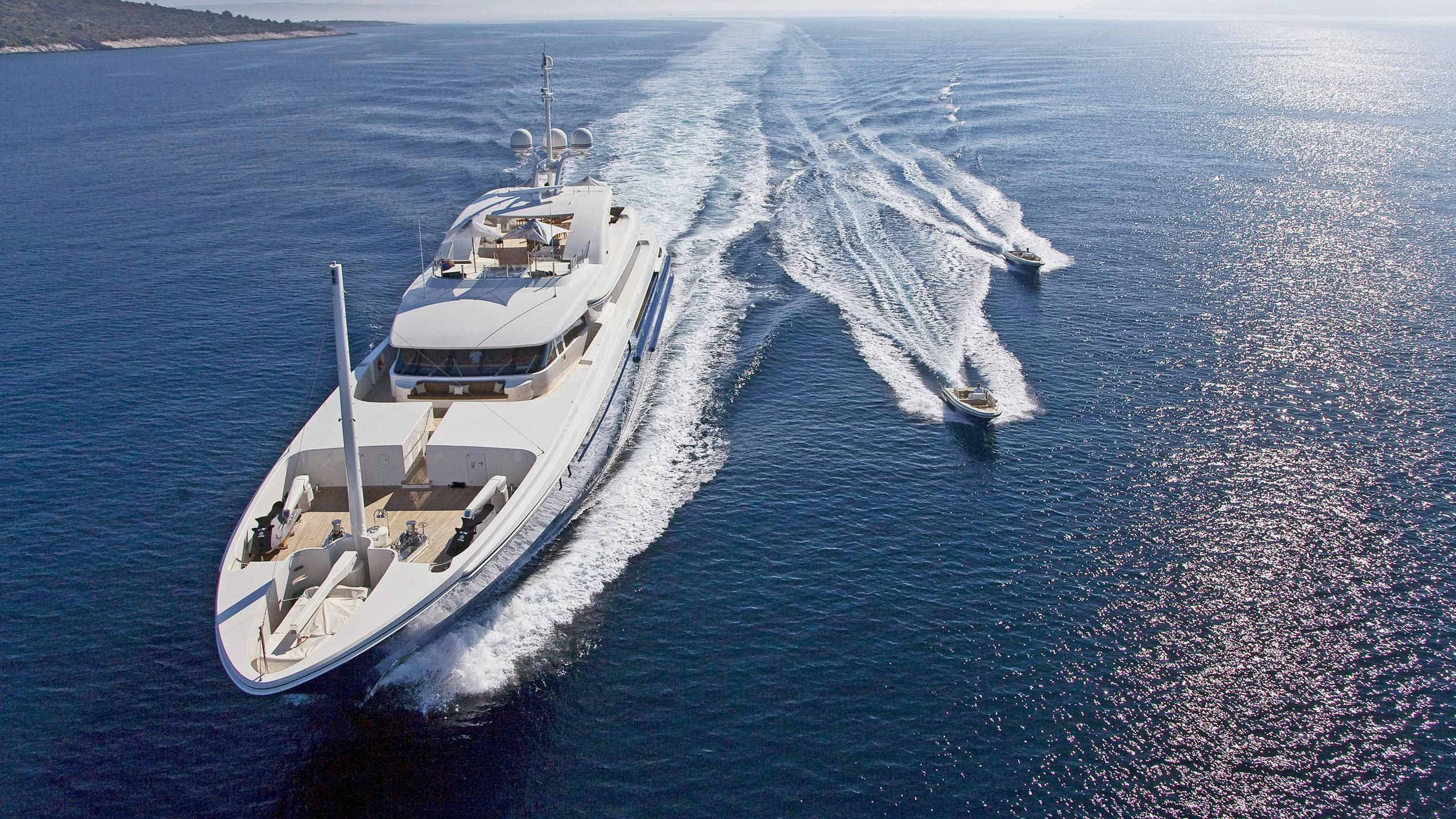 a boat on the water aboard MARY-JEAN II Yacht for Sale