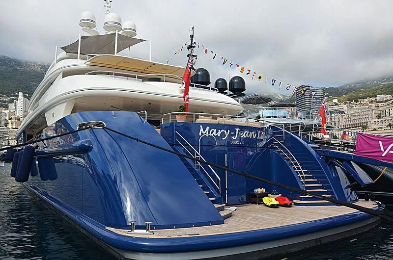 a boat docked at a port aboard MARY-JEAN II Yacht for Sale
