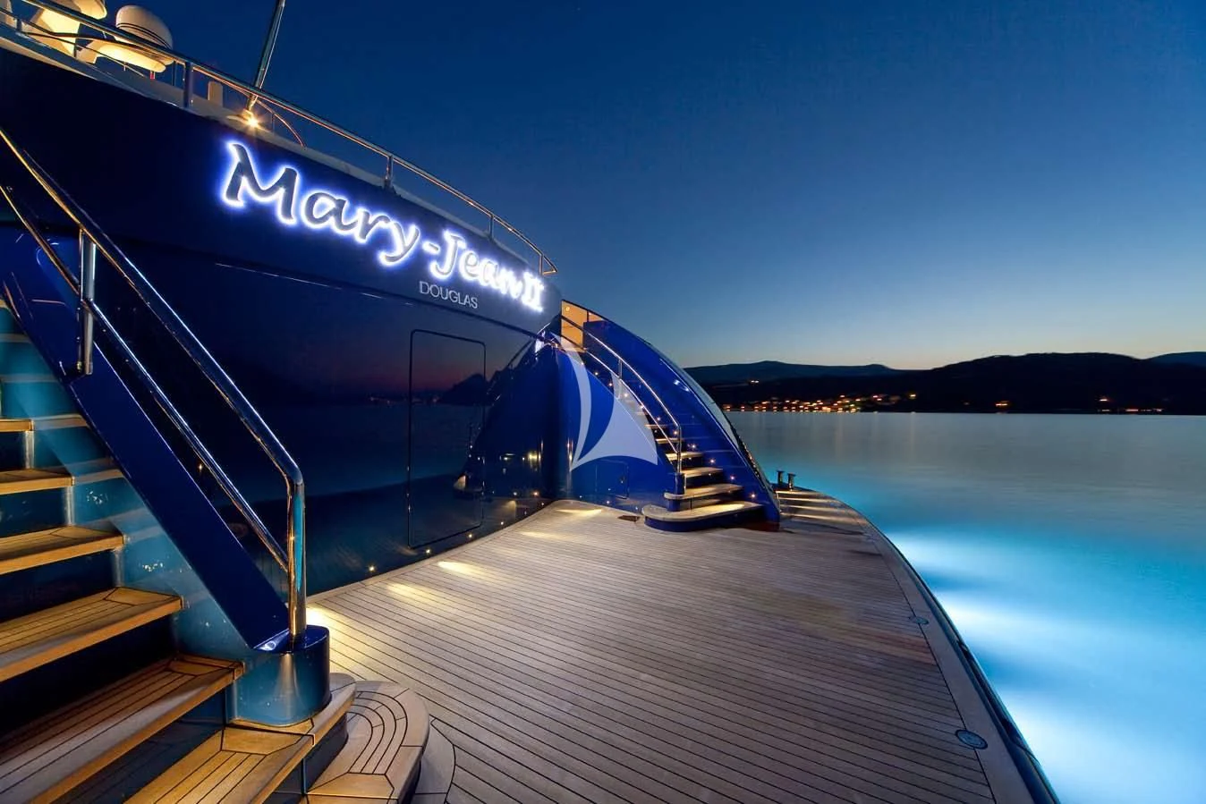 a boat on the water aboard MARY-JEAN II Yacht for Sale