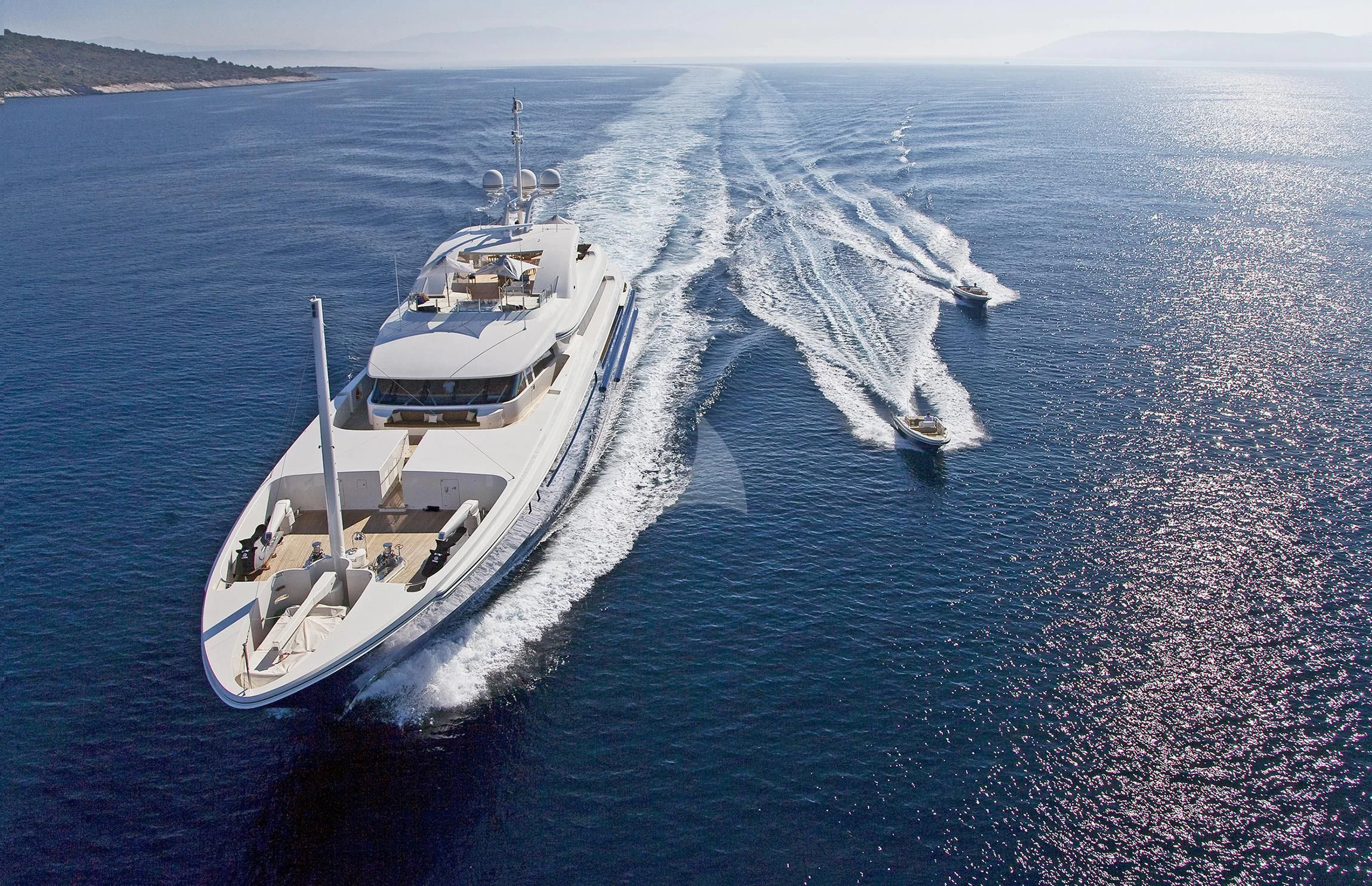 a boat on the water aboard MARY-JEAN II Yacht for Sale