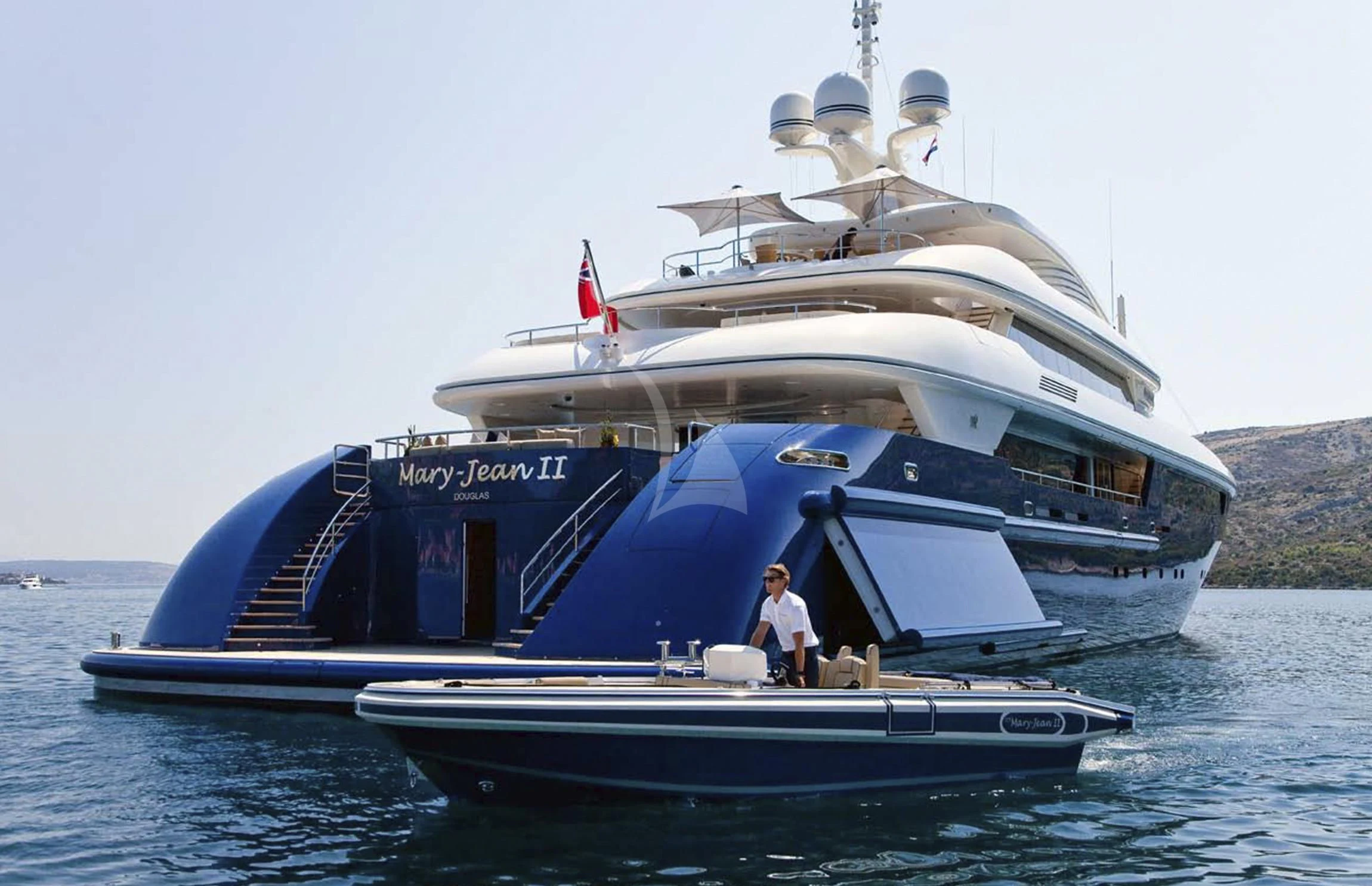 a boat on the water aboard MARY-JEAN II Yacht for Sale