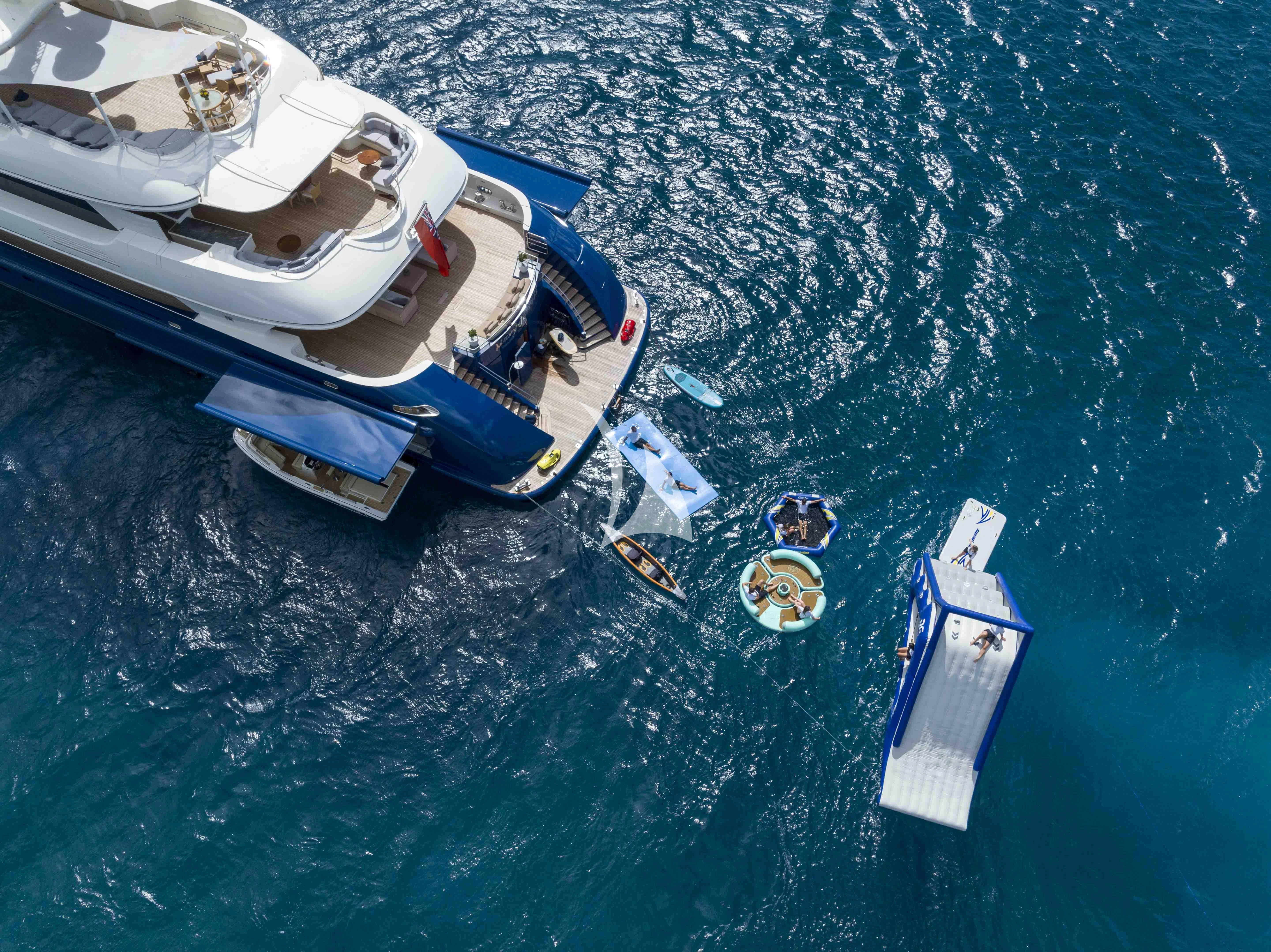 a group of boats in the water aboard MARY-JEAN II Yacht for Sale
