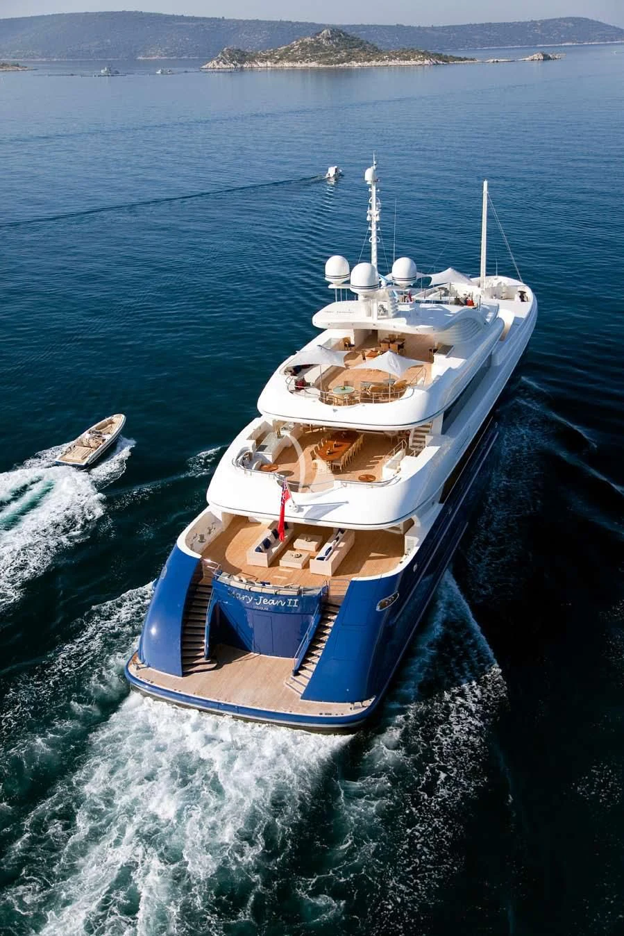 a boat on the water aboard MARY-JEAN II Yacht for Sale