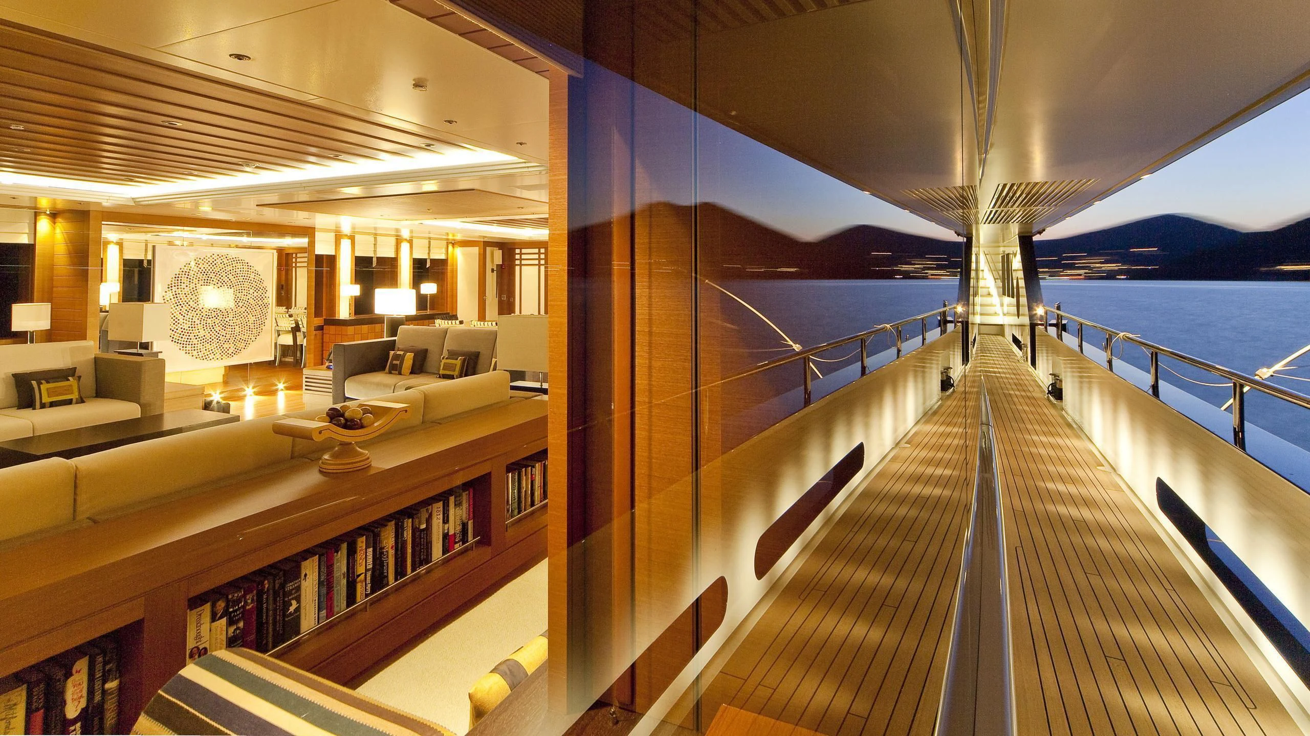 a boat on the water aboard MARY-JEAN II Yacht for Sale