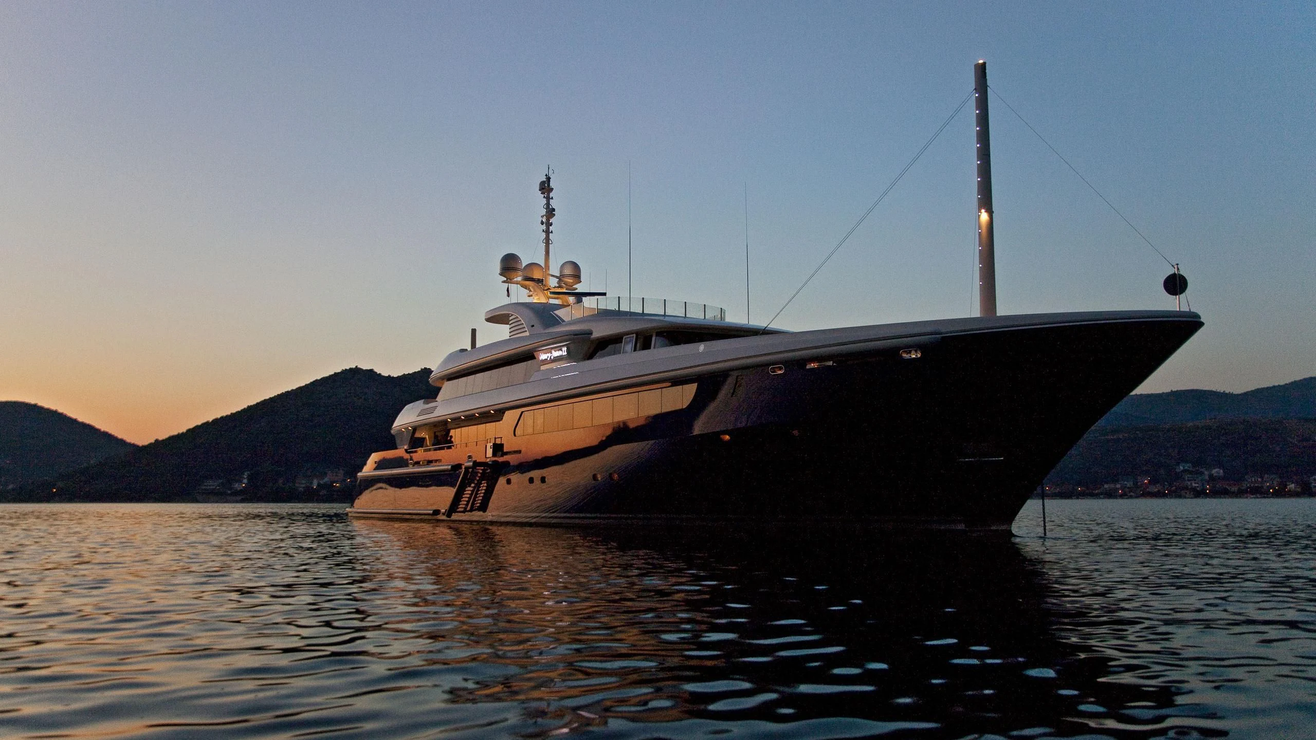 a boat in the water aboard MARY-JEAN II Yacht for Sale