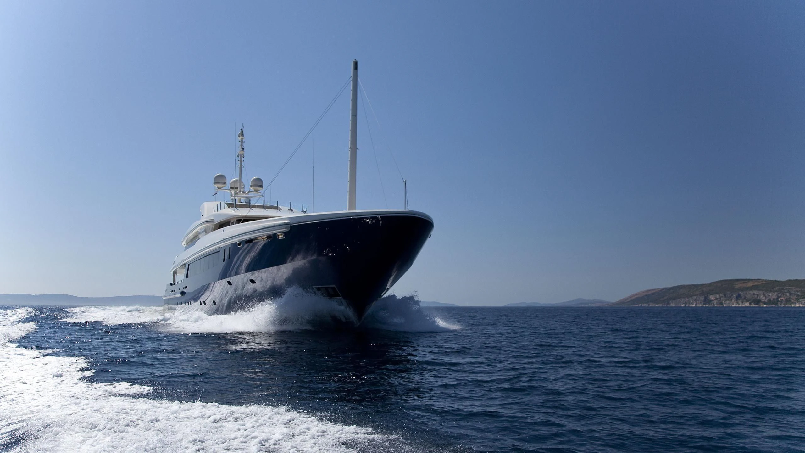 a boat on the water aboard MARY-JEAN II Yacht for Sale