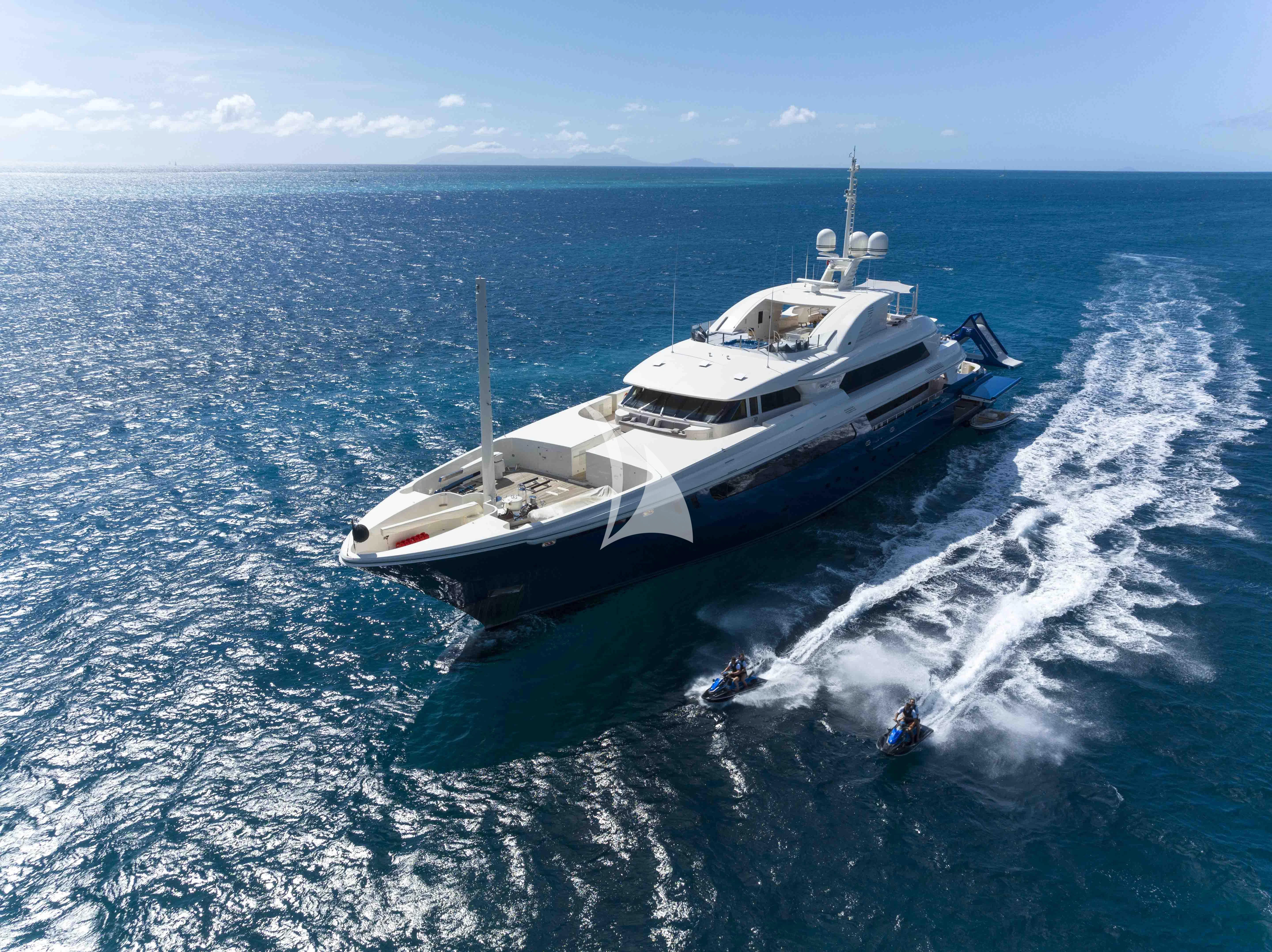 a boat on the water aboard MARY-JEAN II Yacht for Sale
