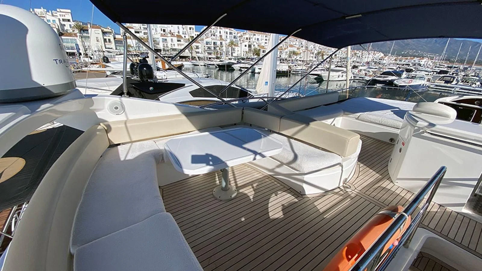 the cockpit of a plane aboard LIO Yacht for Sale