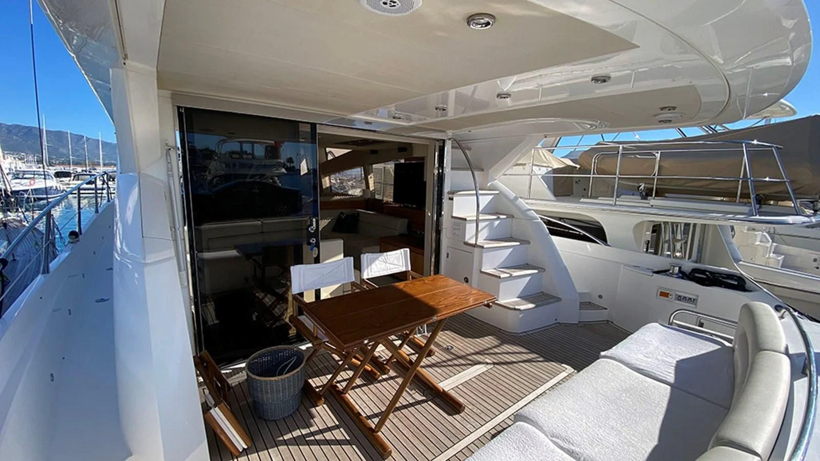 inside of a boat aboard LIO Yacht for Sale