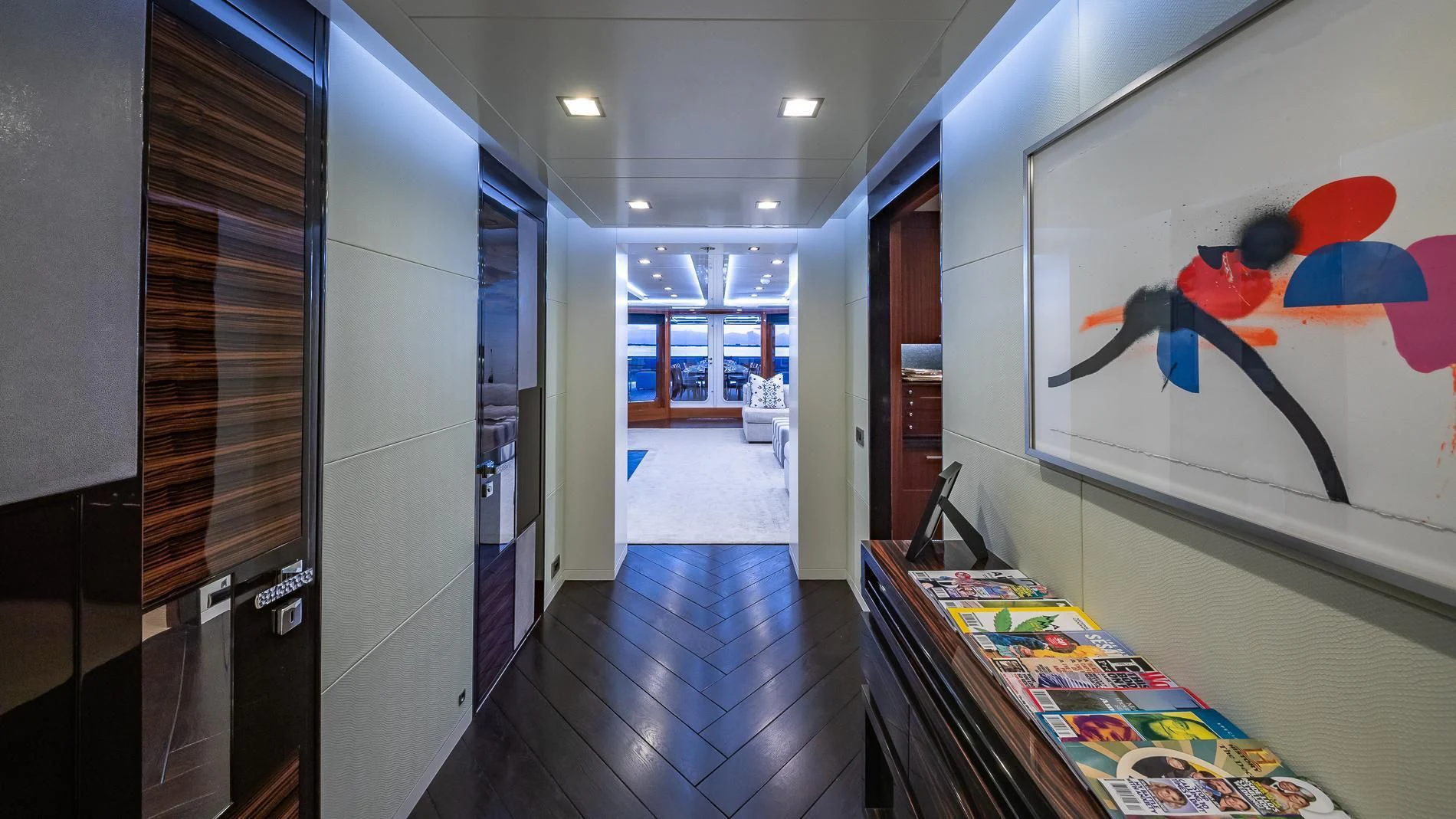 a room with a table and chairs aboard HOLDIN' MY OWN Yacht for Sale