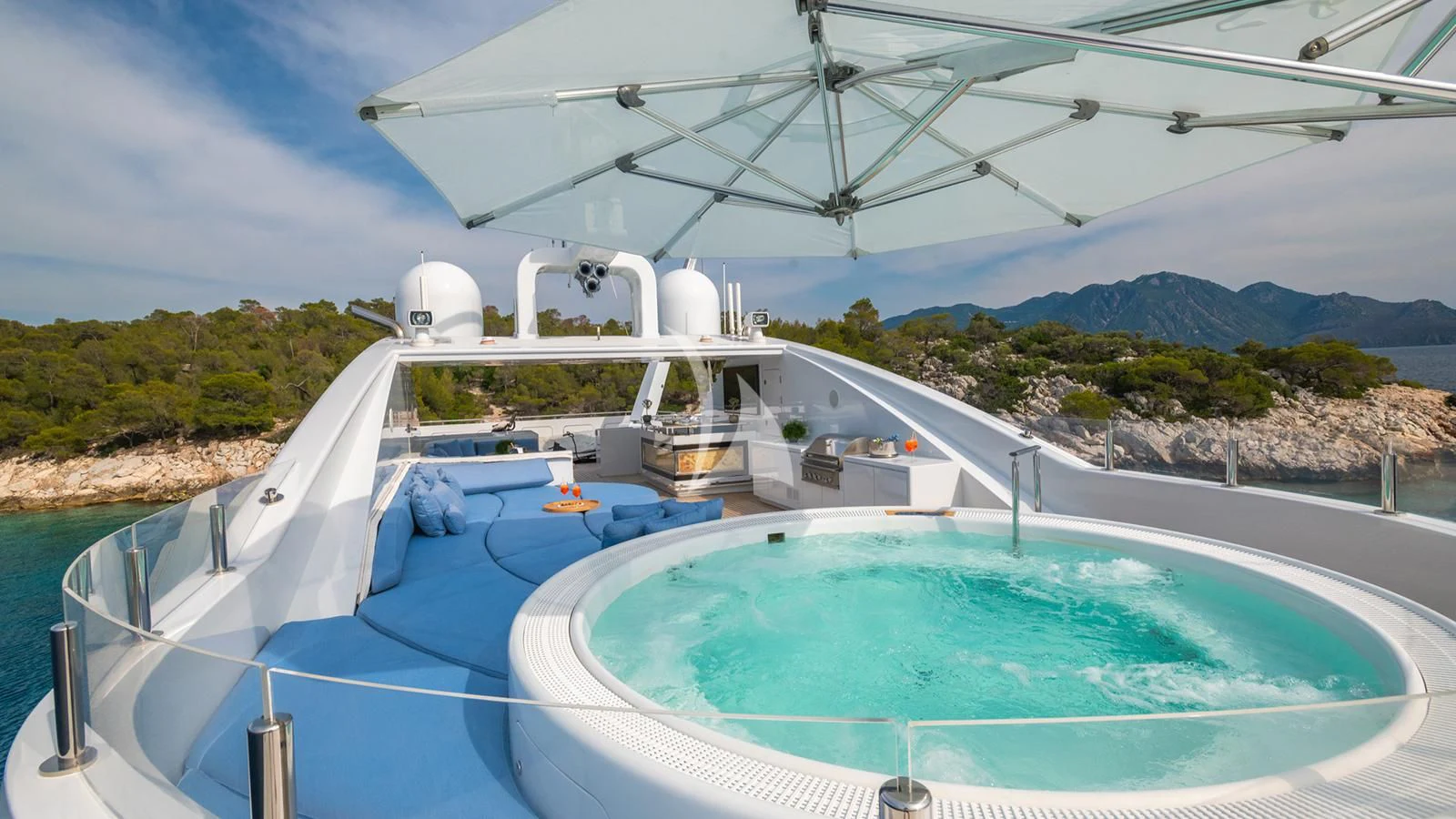 a large pool of water aboard HOLDIN' MY OWN Yacht for Sale