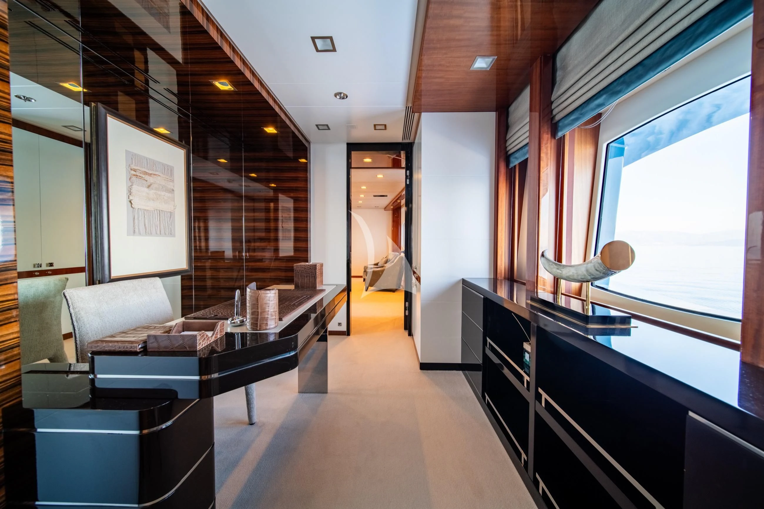 a room with a couch and a table aboard HOLDIN' MY OWN Yacht for Sale