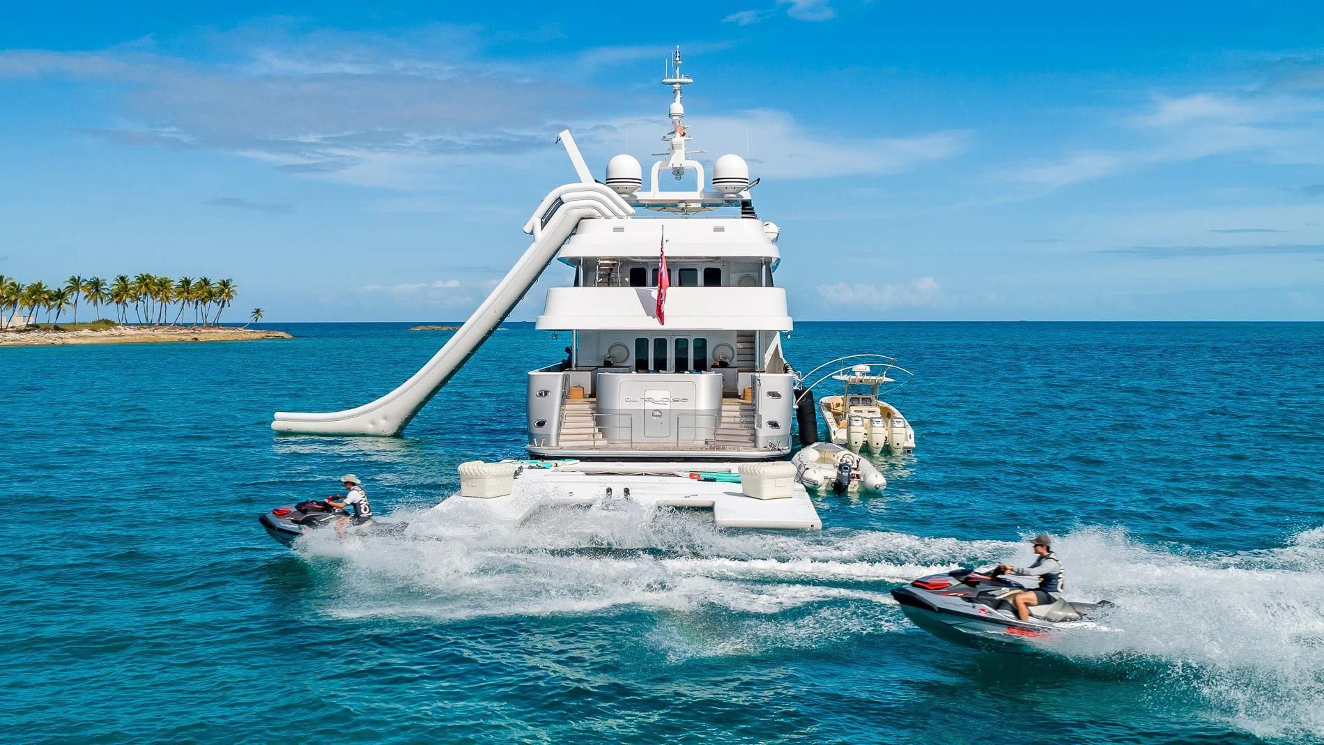 a boat with a large propeller aboard HOLDIN' MY OWN Yacht for Sale