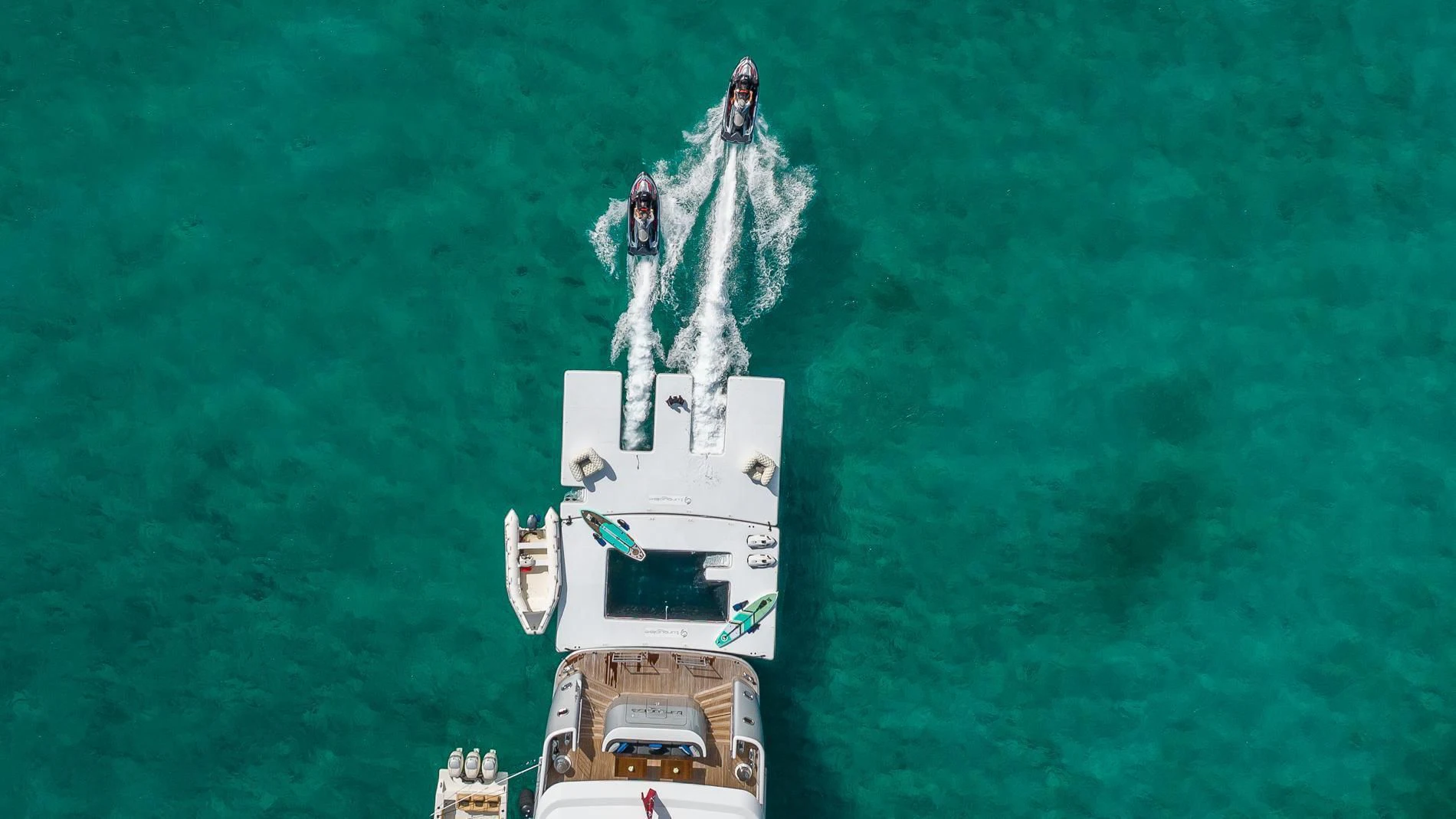 a person standing on a tower aboard HOLDIN' MY OWN Yacht for Sale