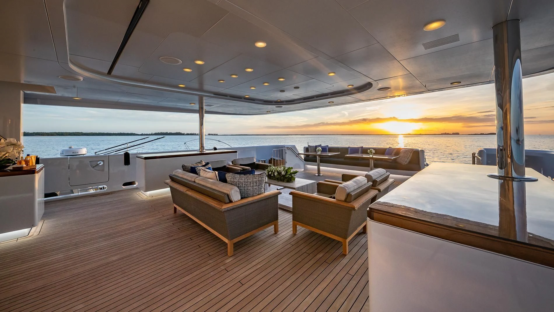 a room with a bed and a couch aboard HOLDIN' MY OWN Yacht for Sale