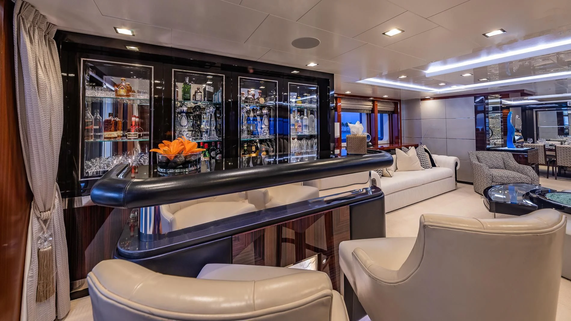 a room with a table and chairs aboard HOLDIN' MY OWN Yacht for Sale