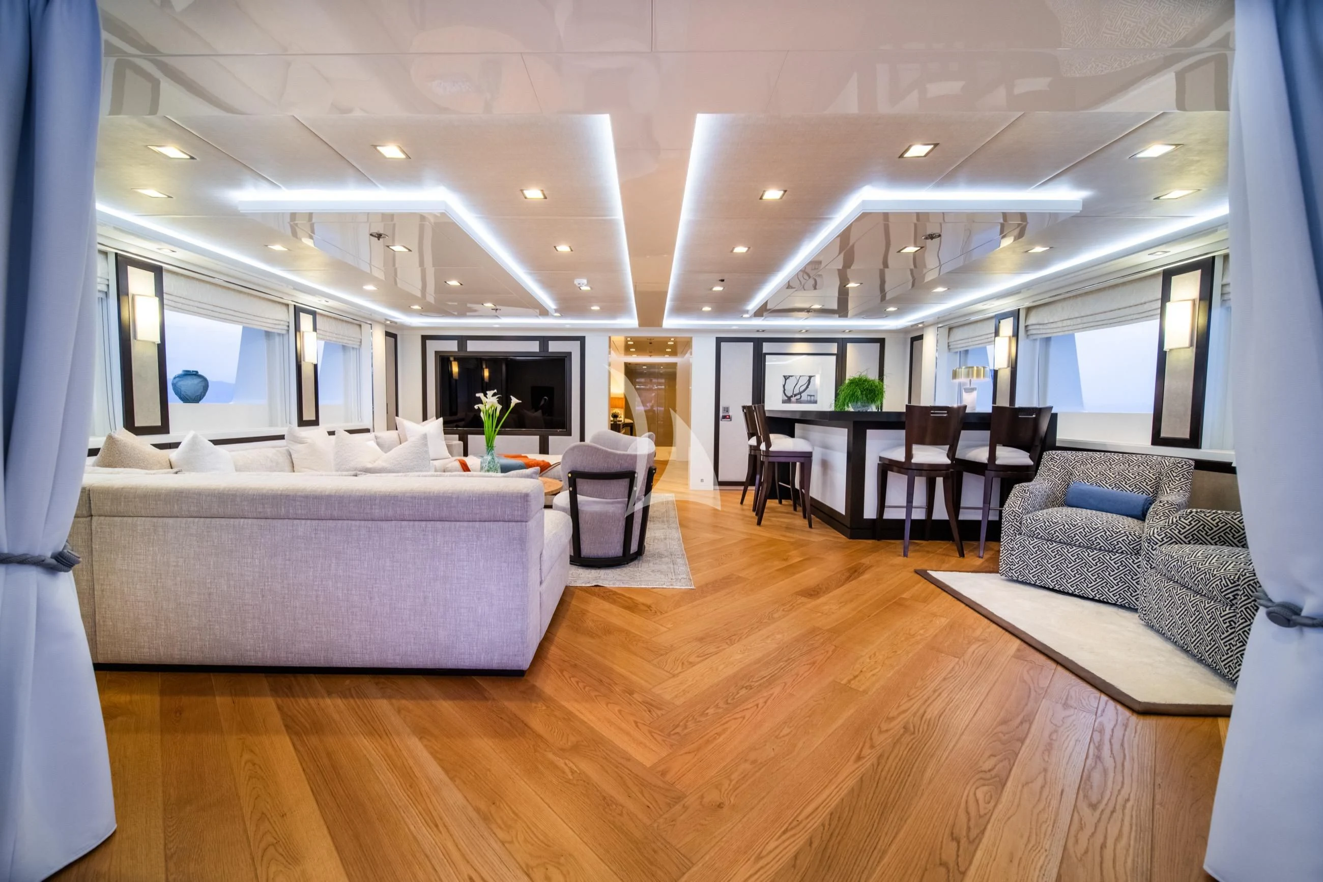 a room with a bed and a couch aboard HOLDIN' MY OWN Yacht for Sale