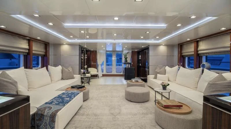 a room with a bed and a table aboard HOLDIN' MY OWN Yacht for Sale