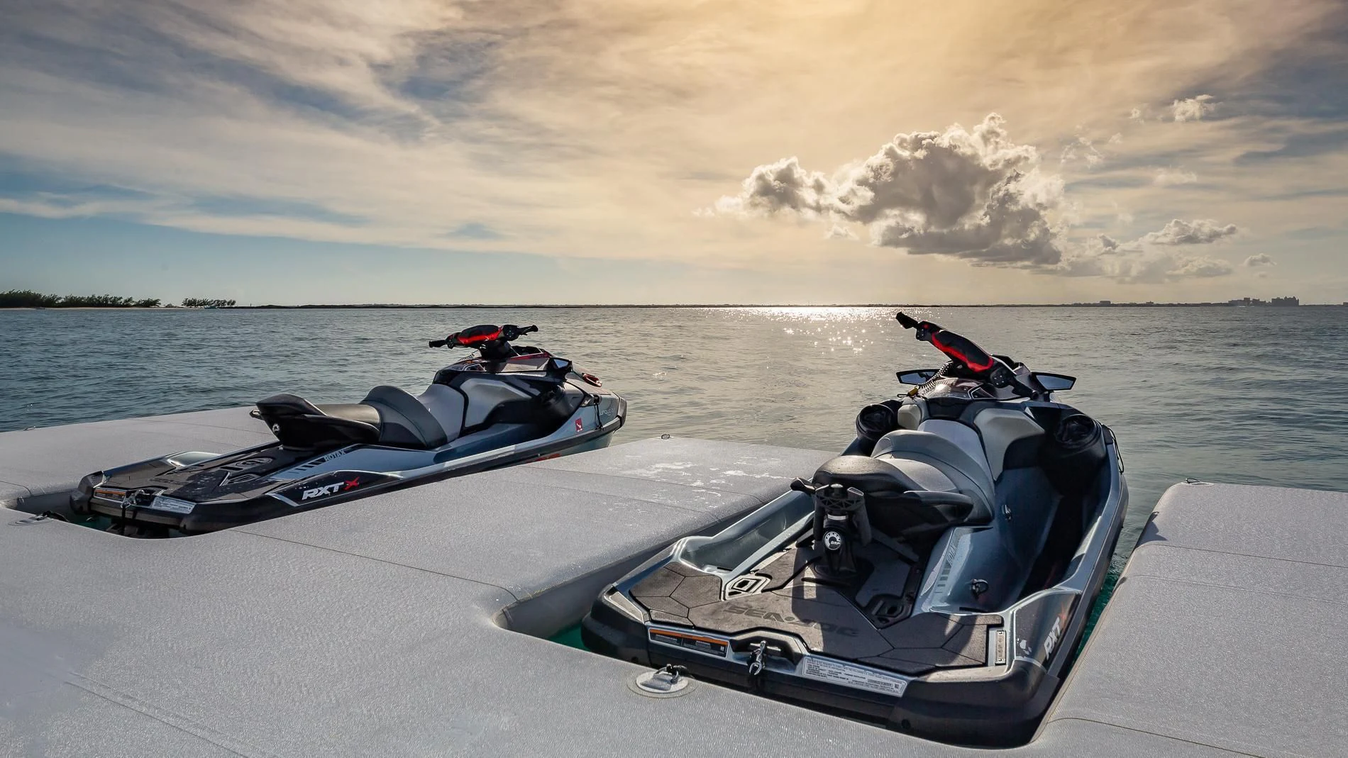 a couple of jet skis on a boat aboard HOLDIN' MY OWN Yacht for Sale