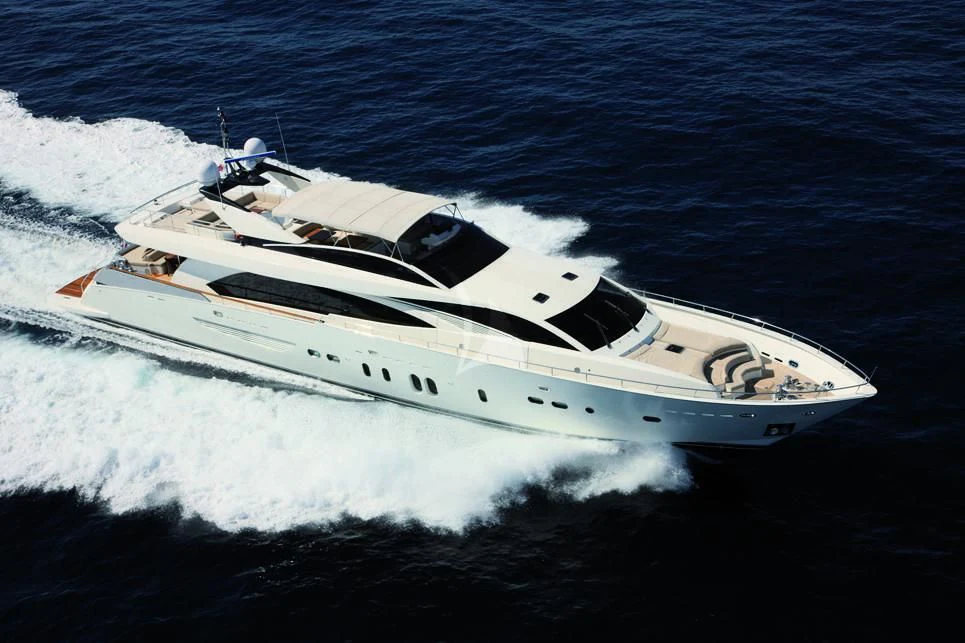 a white yacht on the water aboard LADY EMMA Yacht for Sale