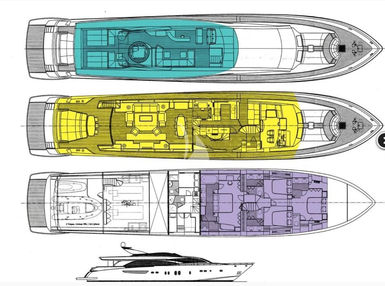 diagram aboard LADY EMMA Yacht for Sale
