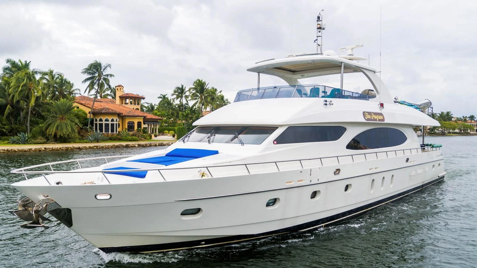 a white yacht in the water aboard DREAM ON Yacht for Sale