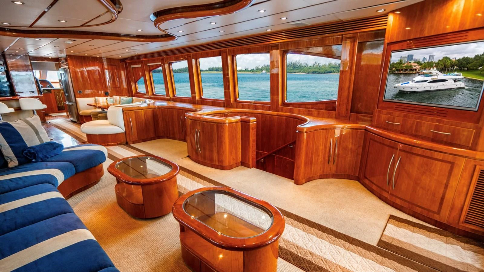 inside of a cabin aboard DREAM ON Yacht for Sale