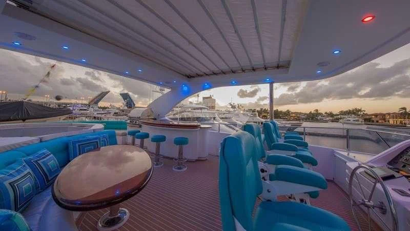 inside of a boat aboard DREAM ON Yacht for Sale
