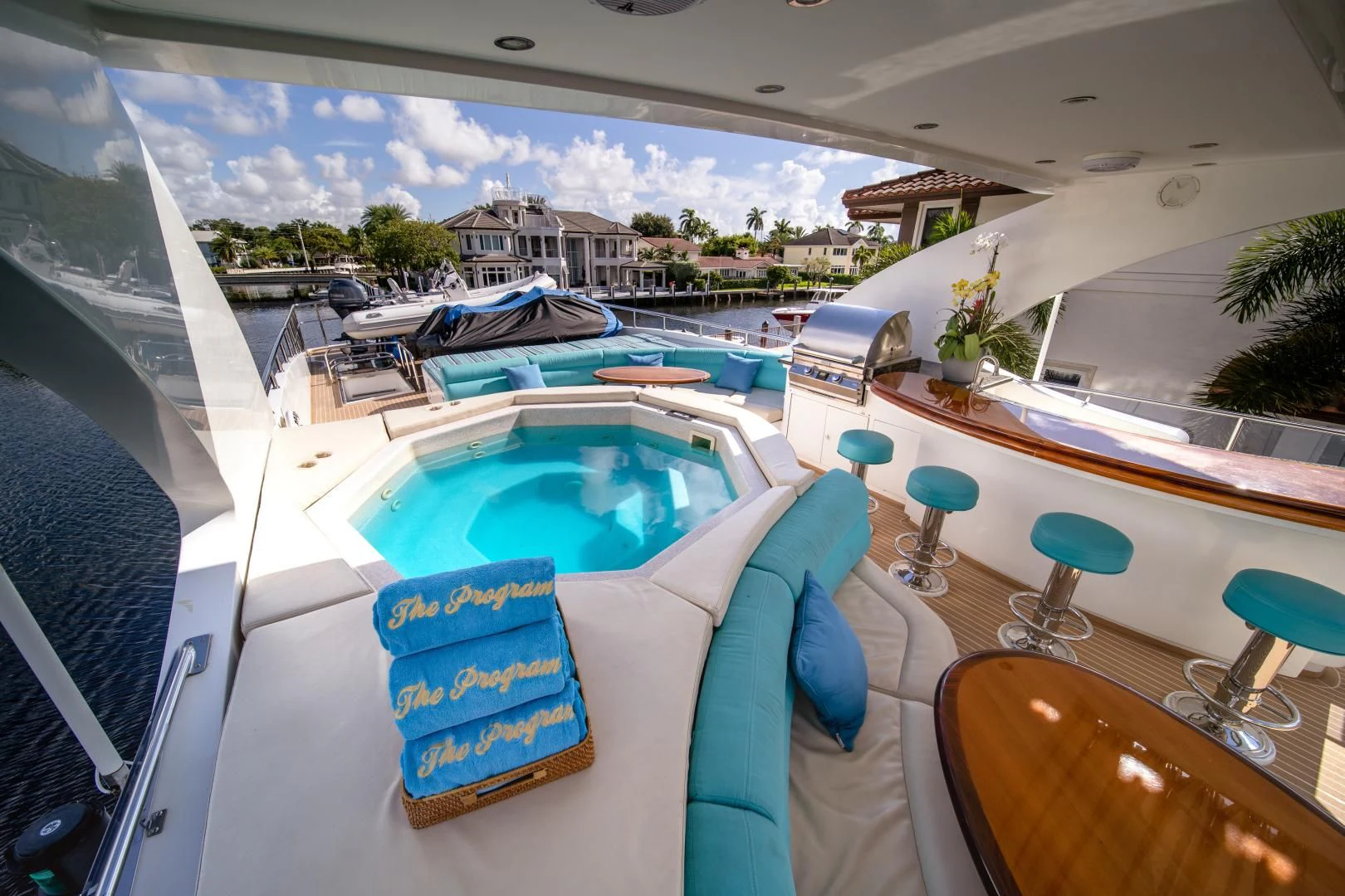 a pool on a boat aboard DREAM ON Yacht for Sale