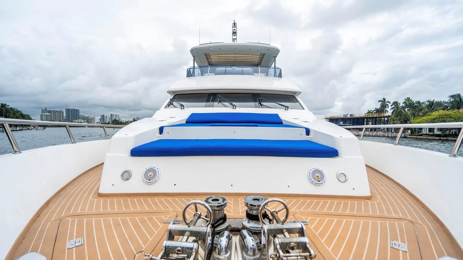 a boat on a deck aboard DREAM ON Yacht for Sale