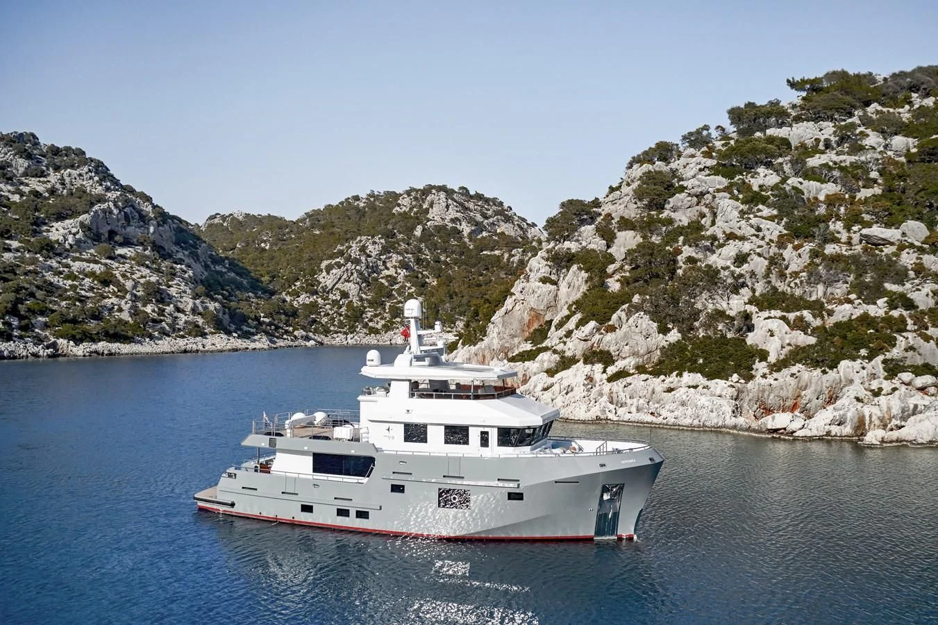 a boat on the water aboard BERING 88/05 Yacht for Sale