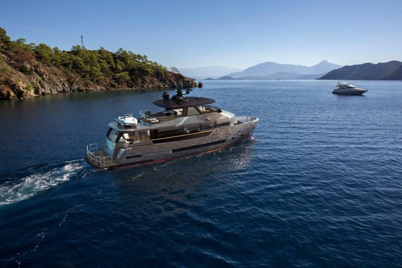 a boat on the water aboard BERING 88/05 Yacht for Sale