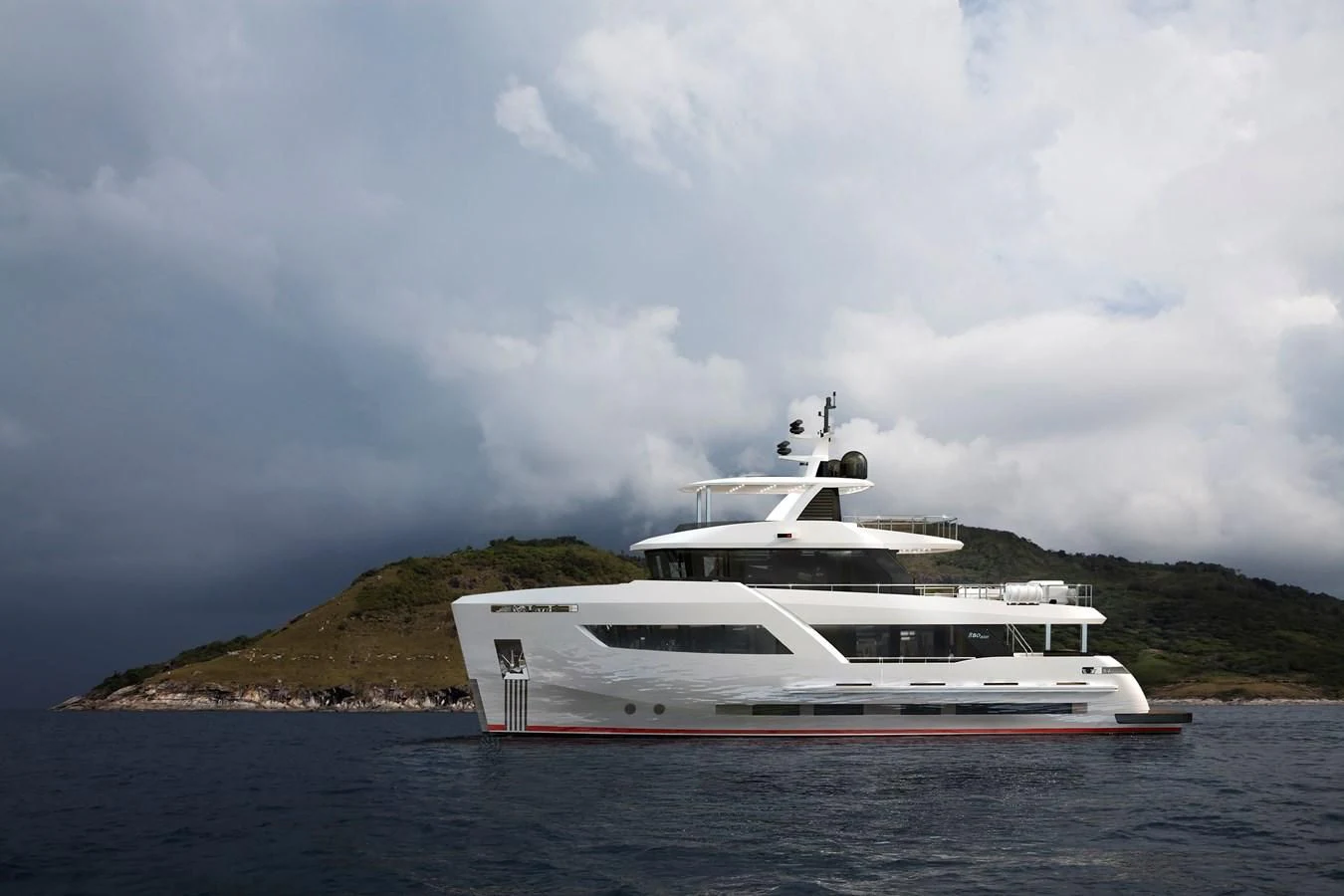a boat on the water aboard BERING 88/05 Yacht for Sale