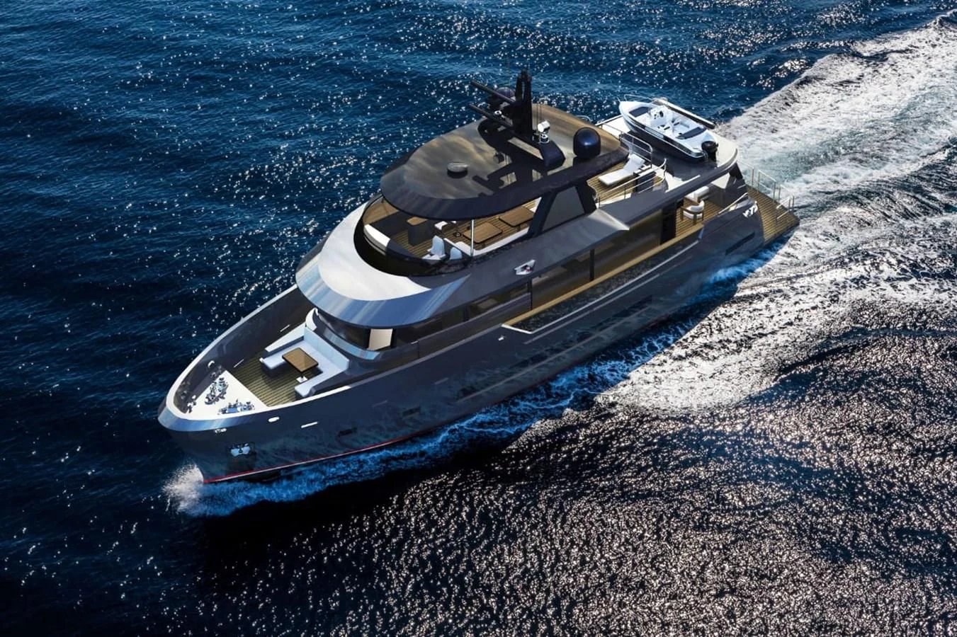 a boat on the water aboard BERING 88/05 Yacht for Sale