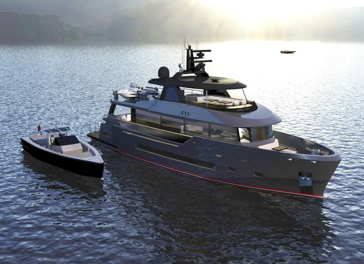 a boat on the water aboard BERING 88/05 Yacht for Sale
