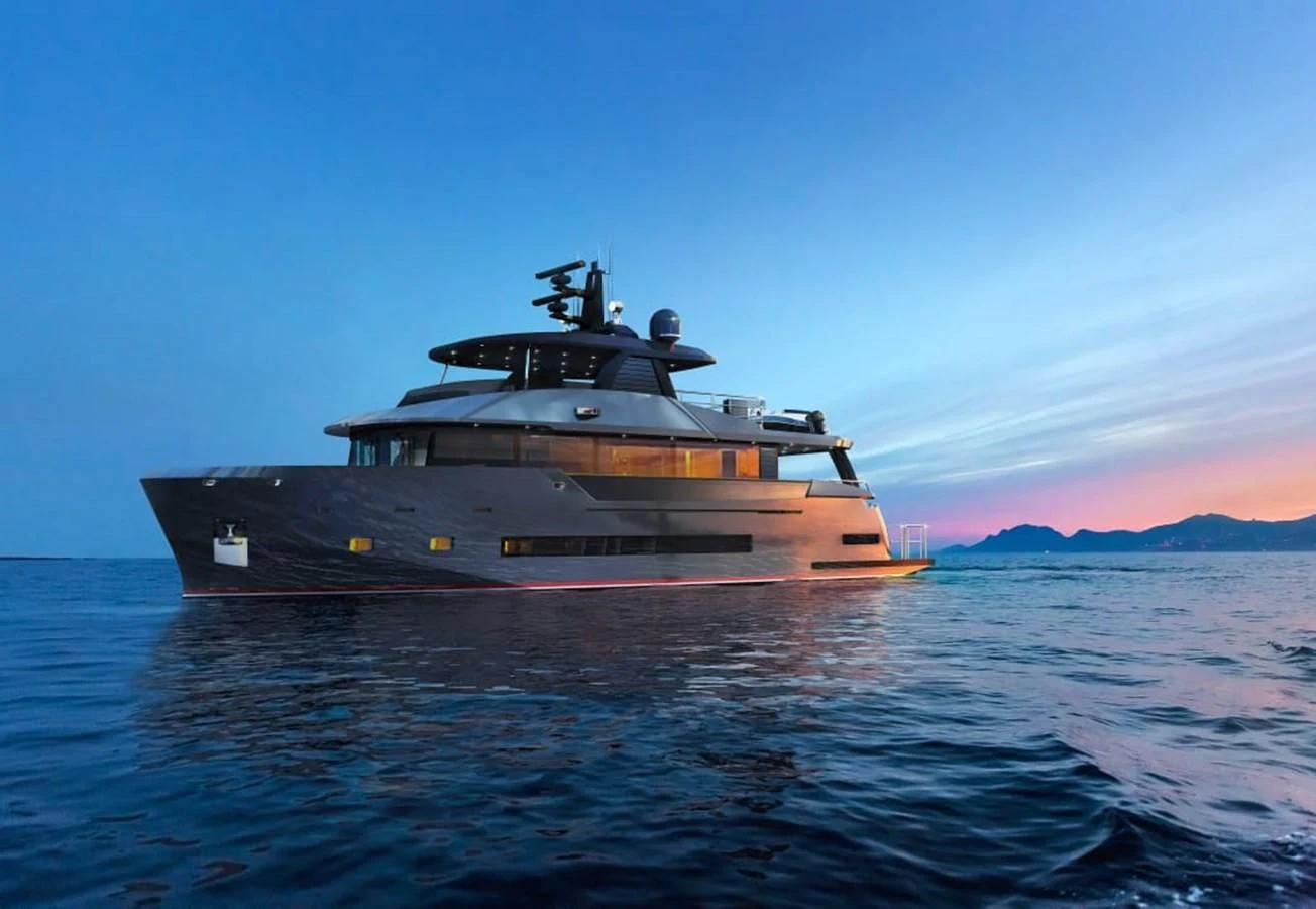 a boat in the water aboard BERING 88/05 Yacht for Sale