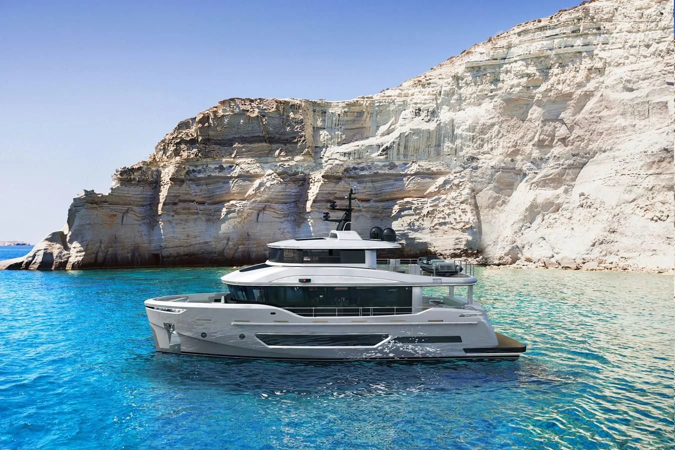 a boat in the water aboard BERING 88/05 Yacht for Sale