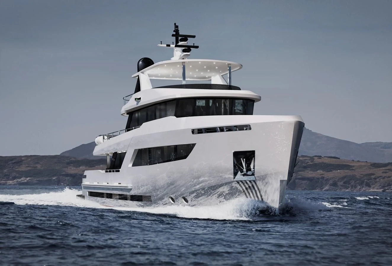 a boat in the water aboard BERING 88/05 Yacht for Sale