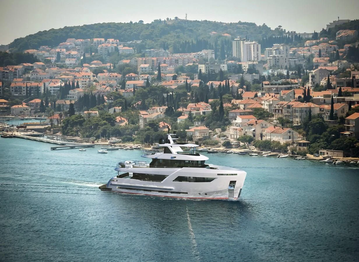a couple of boats in the water aboard BERING 88/05 Yacht for Sale