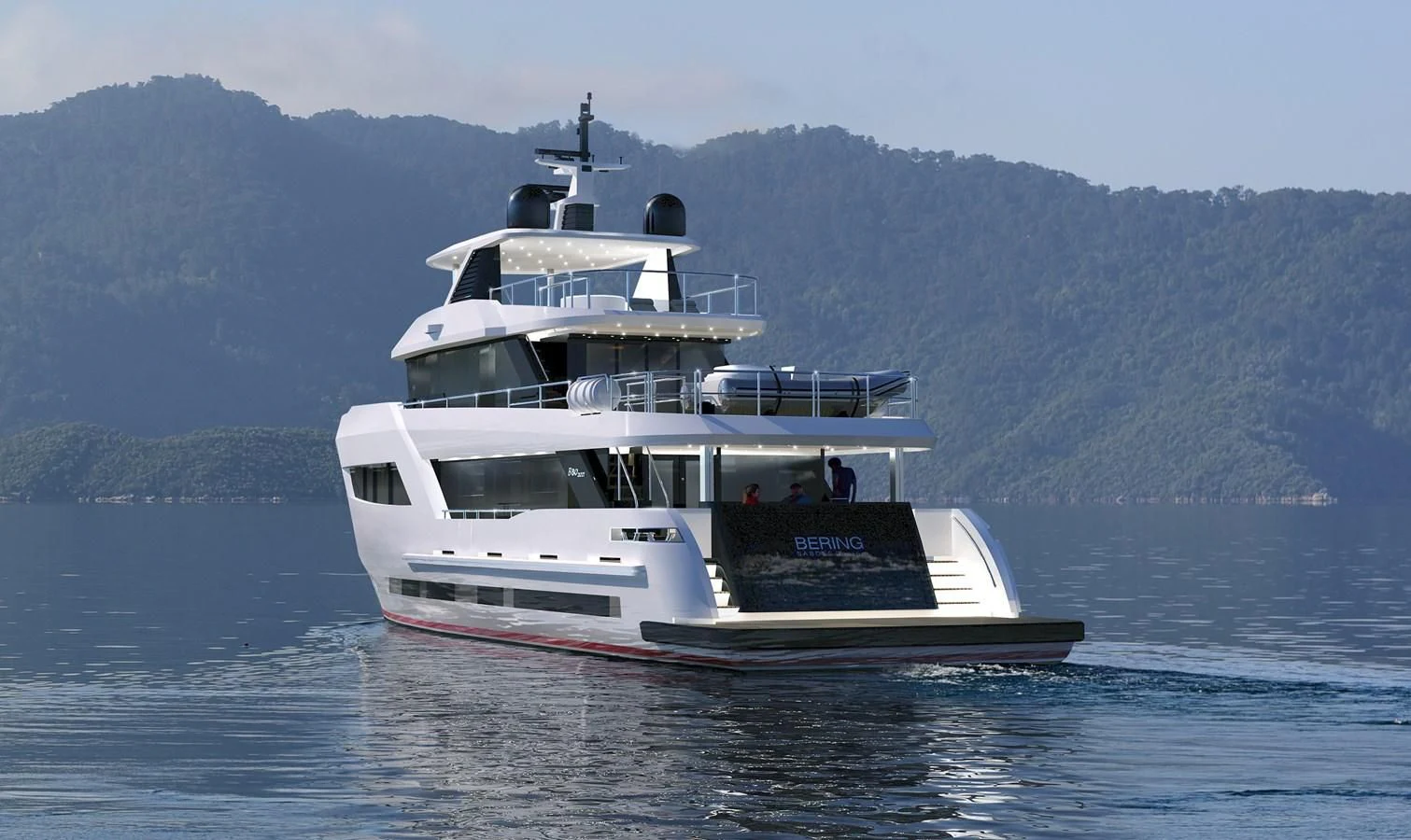 a boat on the water aboard BERING 88/05 Yacht for Sale