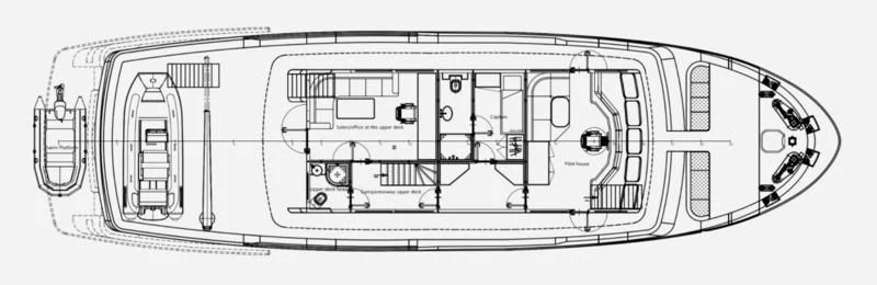 diagram, engineering drawing aboard BERING 88/05 Yacht for Sale