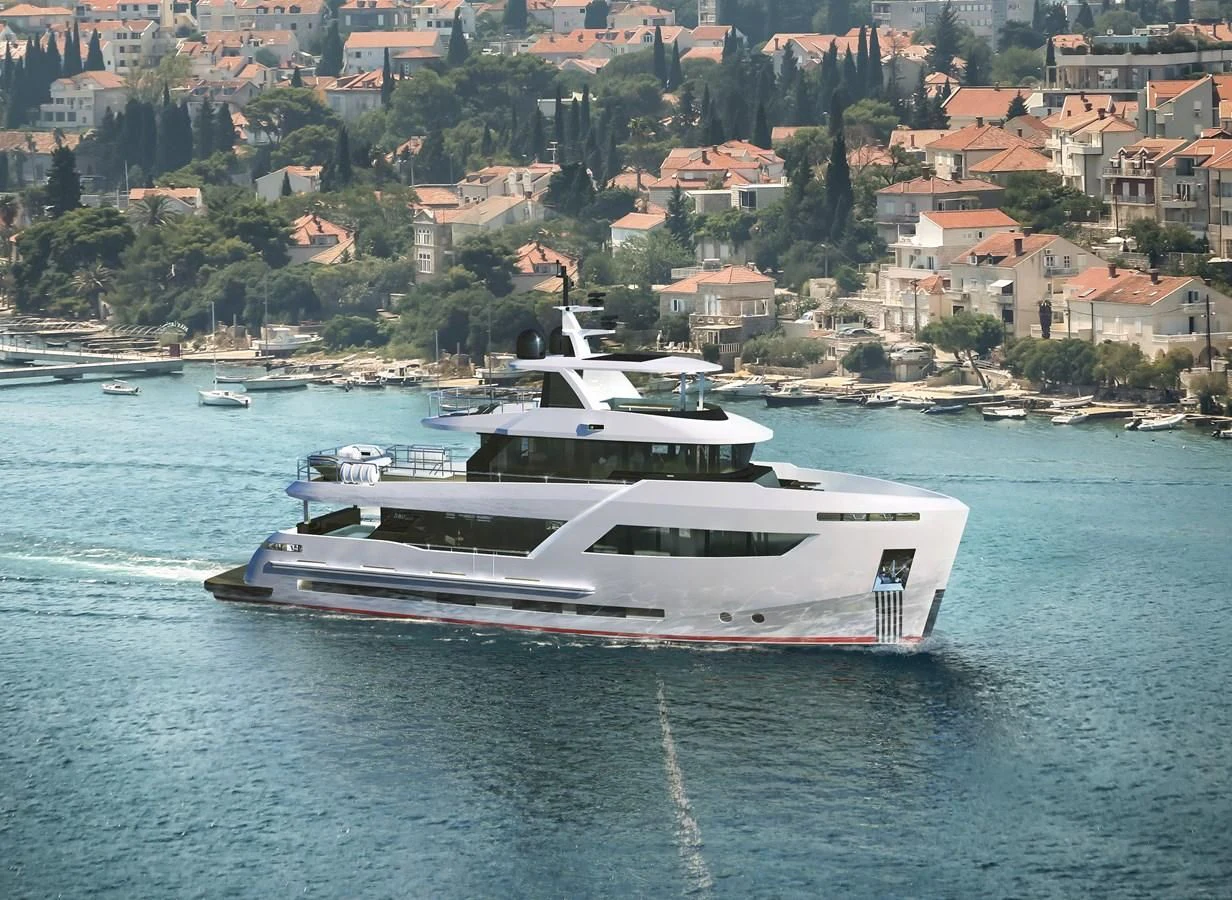 a couple of boats on the water aboard BERING 88/05 Yacht for Sale