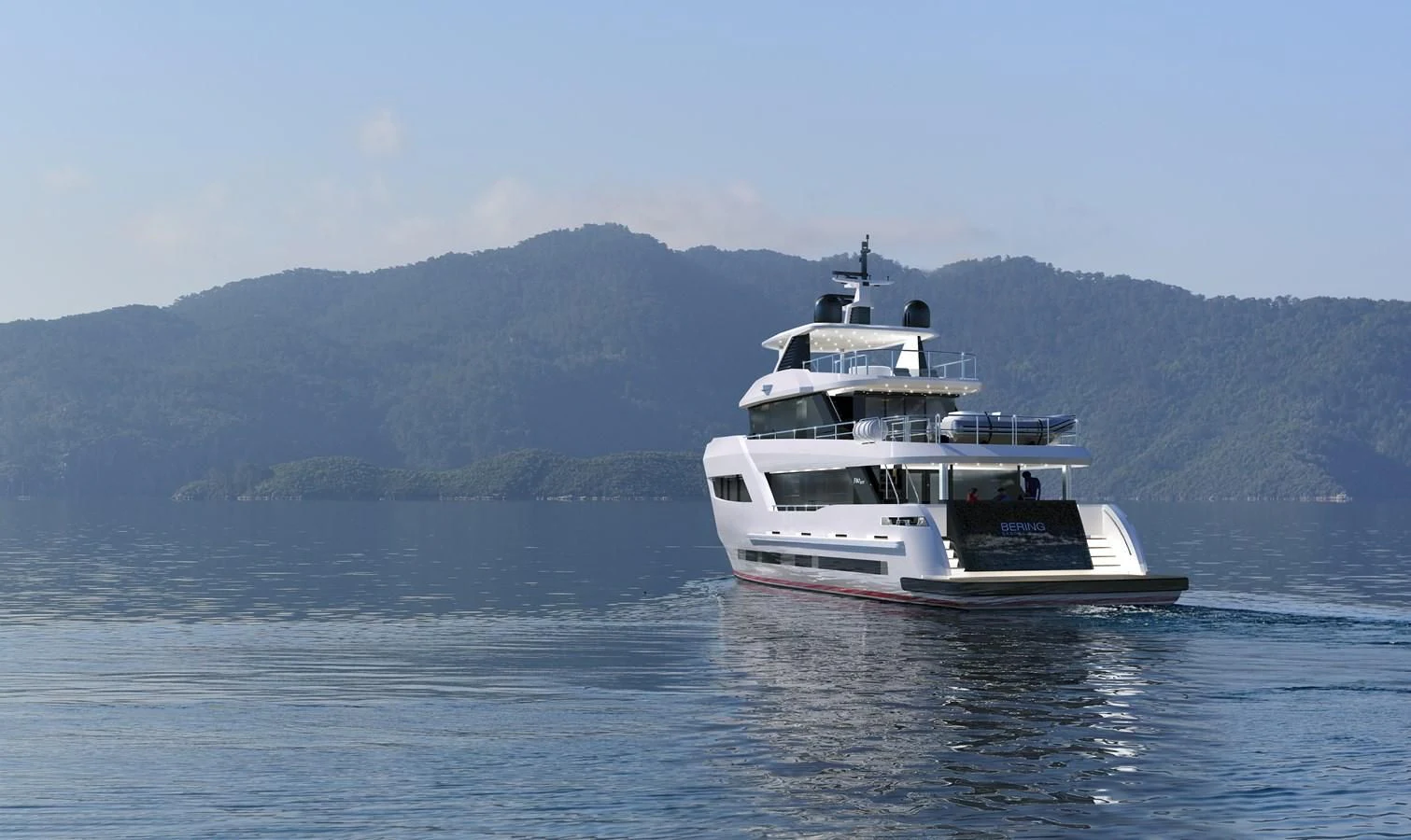 a boat on the water aboard BERING 88/05 Yacht for Sale