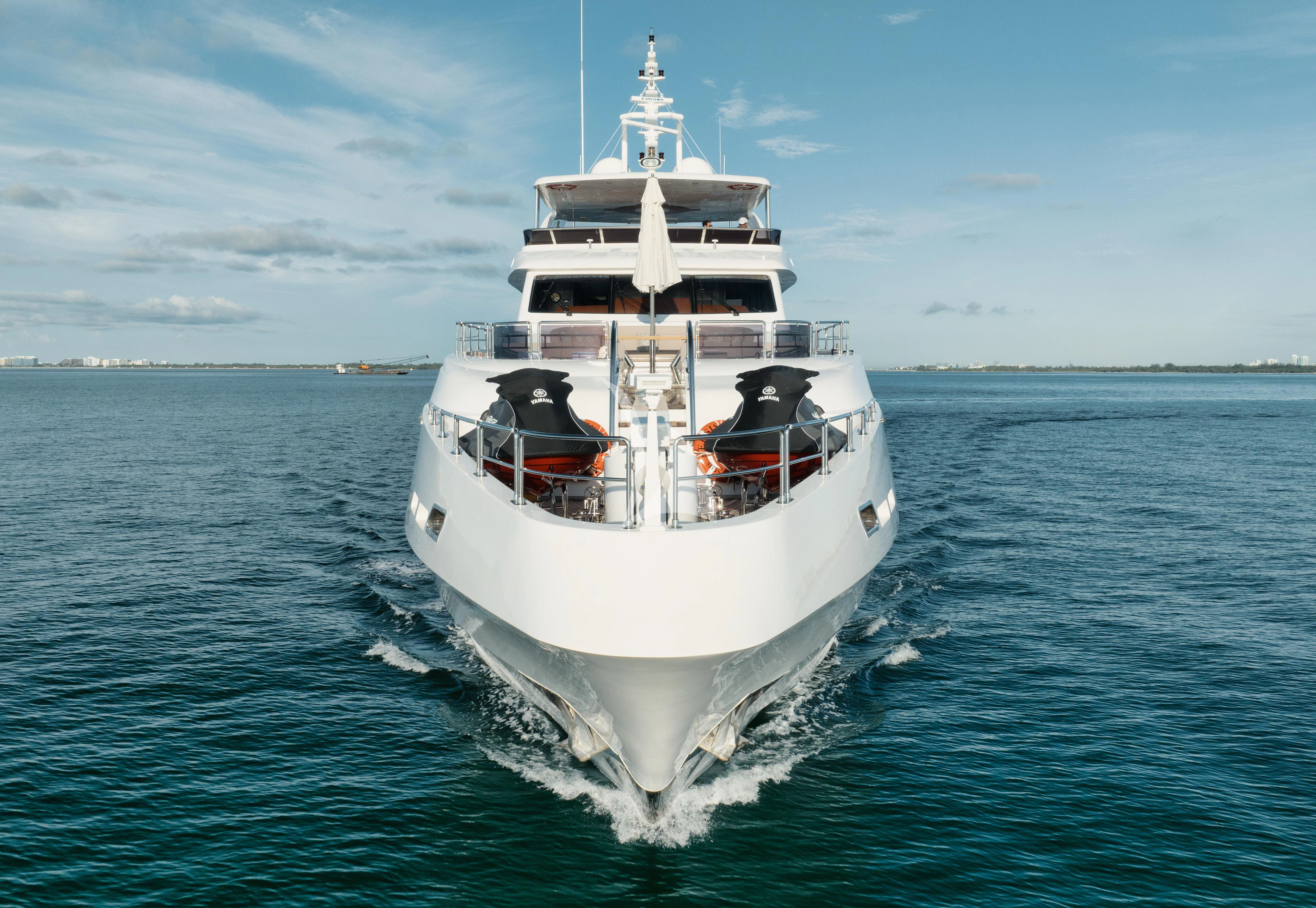a boat in the water aboard PERSISTENCE Yacht for Sale