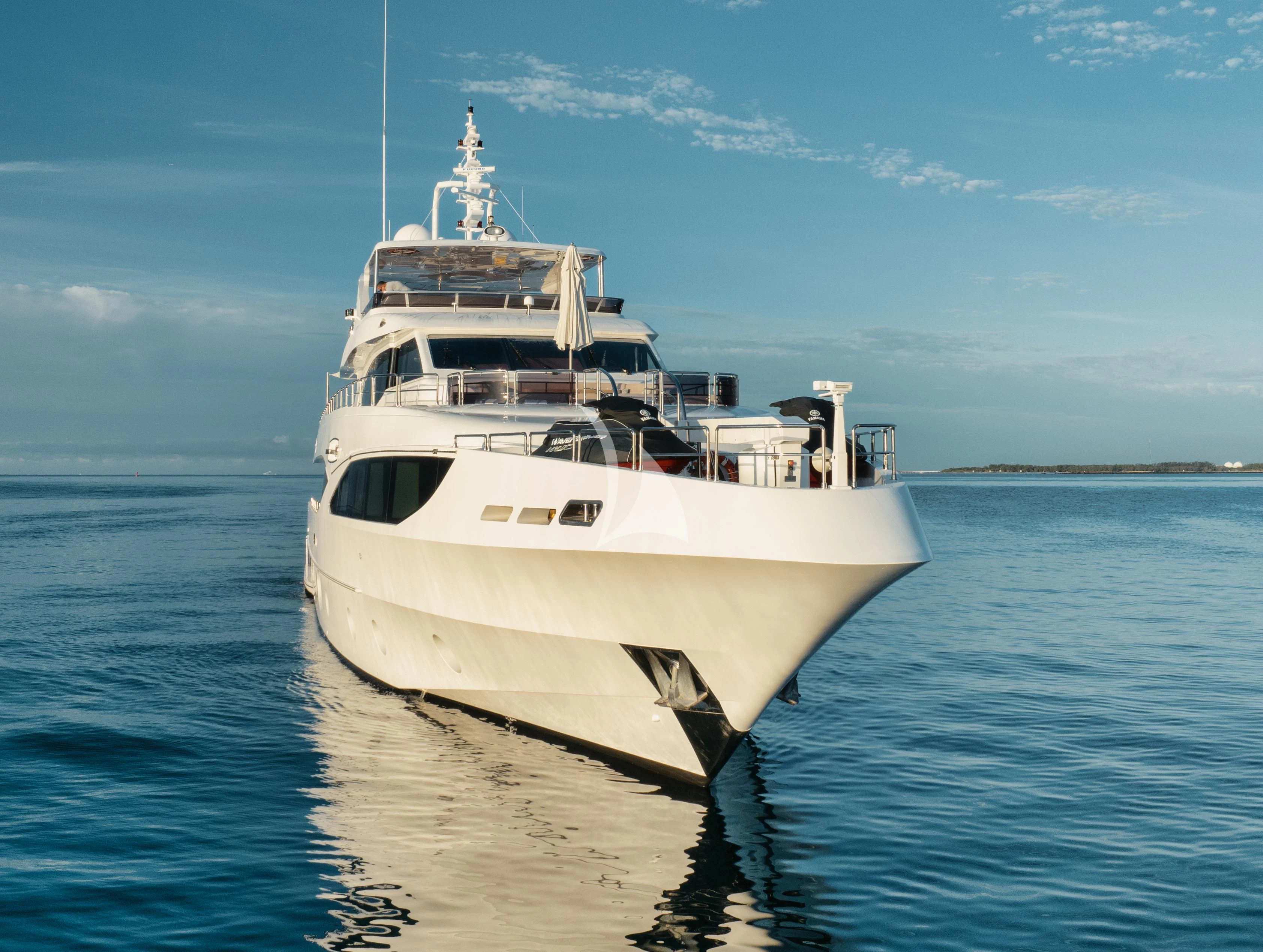 a boat in the water aboard PERSISTENCE Yacht for Sale