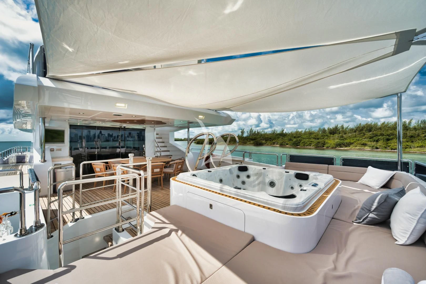 a boat on the water aboard PERSISTENCE Yacht for Sale