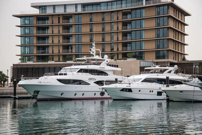 a group of boats in the water aboard PERSISTENCE Yacht for Sale