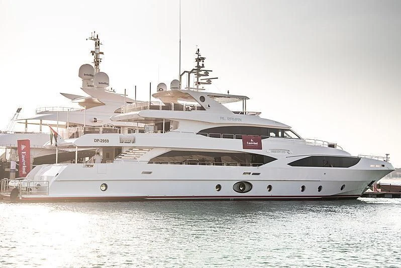 a large white ship aboard PERSISTENCE Yacht for Sale