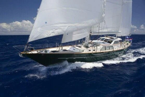 a boat on the water aboard SUNDAY MORNING Yacht for Sale